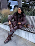 Short jacket "NORTH FL257" - CHOCO